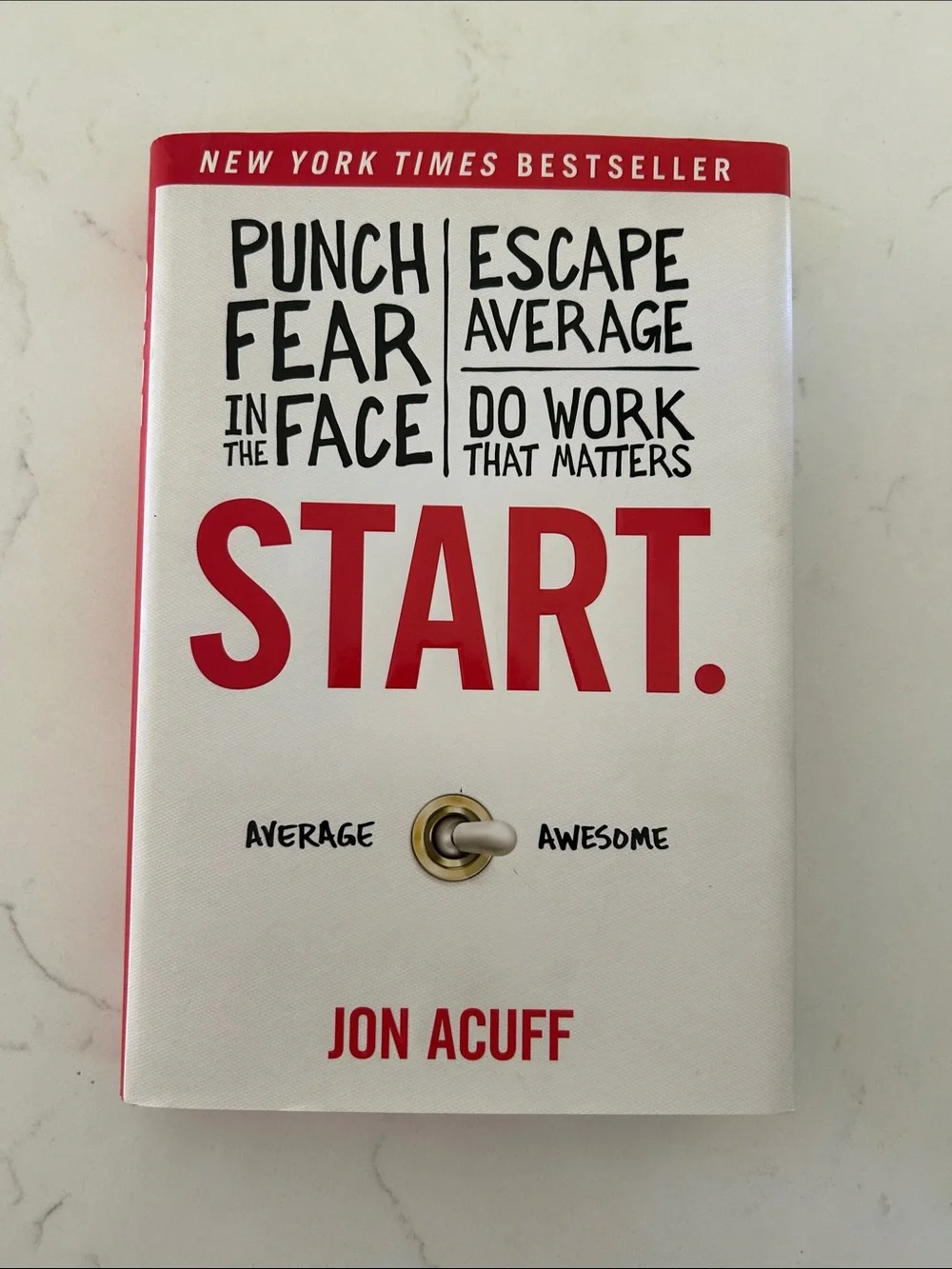 START. Hardcover Book - White and Red
